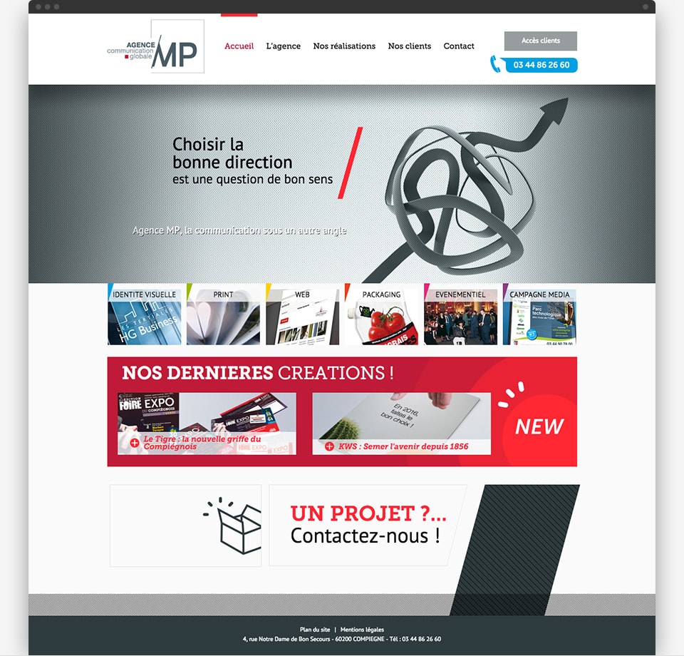 Agence MP home page